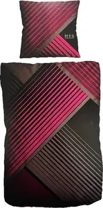 Постельное белье из хлопкового сатина, с рисунком фиолетового и черного цветов, 155x220 80x80 см: 2 предмета. aboutyourhome-shop