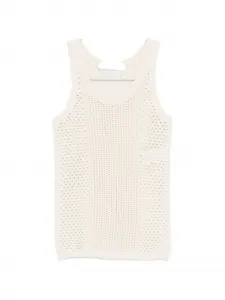 Жилет крупной вязки Golden Goose, бежевый