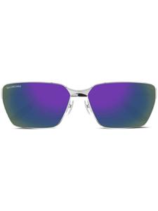 Солнцезащитные очки в квадратной оправе Balenciaga Eyewear, серебряный