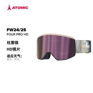 Atomic Горнолыжные очки с цилиндрическими линзами FOURPROHD, защитные очки с технологией Expert Color-цилиндрические линзы, модель FOUR PRO HD