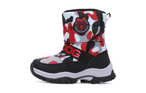 Износостойкие термосапоги для детей BOBDOG, черный/красный