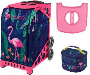 Спортивная сумка-вкладыш ZUCA Flamingo с розовой рамкой, подарочным ланч-боксом и подушкой на сиденье