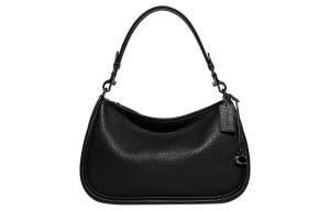 Coach Сумка Cary из зернистой кожи, наплечная сумка, сумка через плечо, большая женская, черная