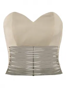 Корсетный топ на шнуровке Vestiaire D'Un Oiseau Libre, нейтральный