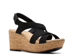 Сандалии Clarks Rose Wedge Sandal, черный