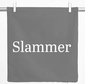 Декоративная наволочка Huuraa с надписью Slammer, подарочная, 40x40 см, серо-стальной, хлопковая, декоративная наволочка Slammer Hellweg Druckerei