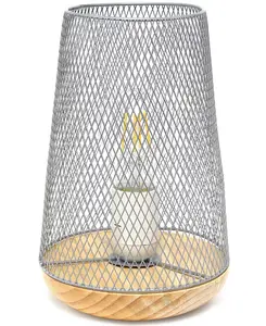 Настольная лампа с сетчатым верхним светом Simple Designs, gray