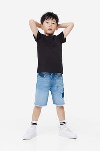 Хлопковая футболка H&M, черный