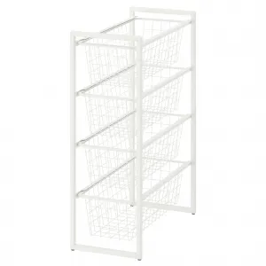 Стеллаж с ящиками, белый, 25х51х70 см, JONAXEL IKEA