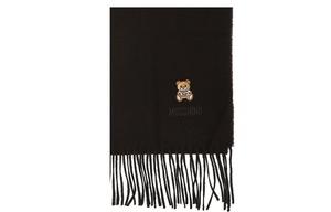 Вязаный шарф унисекс черный MOSCHINO