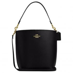 COACH Кожаная городская сумка через плечо с одним ремнем, большая женская сумка black