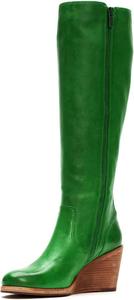 Женские зимние ботильоны FSJ с удобной боковой молнией, высокой клиновидной подошвой, заостренным носком, модным дизайном, без застежки, размеры 4-15 US, Lime Green