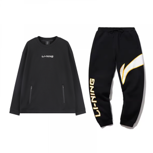 LiNing Повседневная спортивная одежда унисекс Черный+Черный