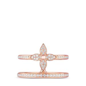 Кольцо Idylle Blossom из двух рядов, розовое золото и бриллианты Louis Vuitton, розовый