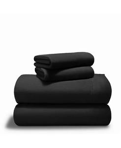 Комплект простыней из микроплюша из флиса Queen Bare Home, черный