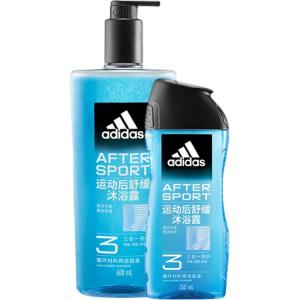 Гель для душа, шампунь и пенка для умывания 3-в-1, охлаждающий набор из 3 средств 750 мл, успокаивающий, антиперспирант, очищающий, освежающий, тонизирующий, ароматы лаванды, сандала, шалфея, пачули и мяты Adidas