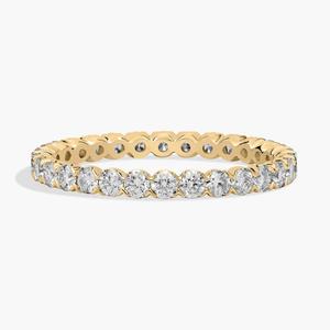 Кольцо с бриллиантами «Рыбий хвост» из желтого золота 14 карат (1 карат Tw. - HI / SI1-SI2) Blue Nile