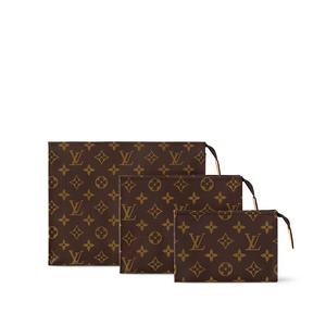 Трио Туалетная Сумка Louis Vuitton, коричневый