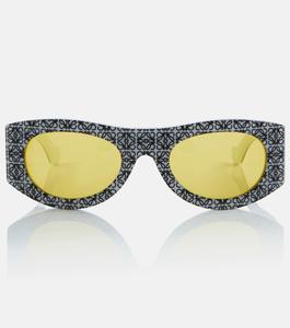 Солнцезащитные очки в круглой оправе Loewe, черный