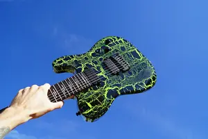 Электрогитара Schecter USA CUSTOM SHOP PT-7 Green Crackle 7-струнная с черным кейсом Tolex