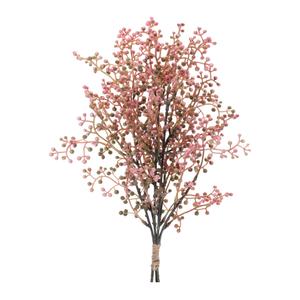 Декоративная ветка Melrose International Berry Spray, 6 штук, розовый / зеленый