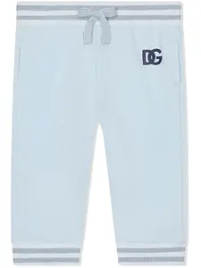 Спортивные брюки с вышитым логотипом Dolce & Gabbana Kids, синий