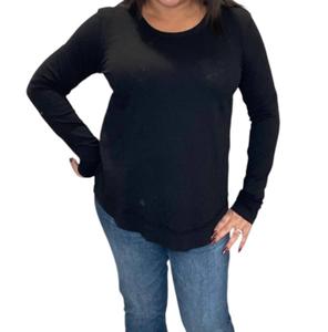 Bobi Футболка с круглым вырезом и ребристым верхом, цвет темно-шалфейный