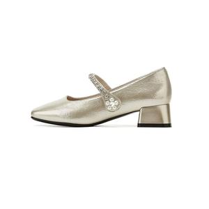 DAPHNE Мэри Джейн туфли женские бежево-золотые, цвет Gold