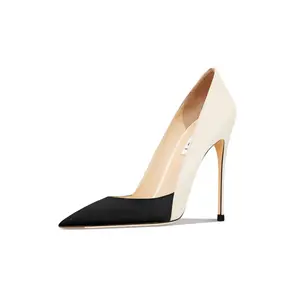 Туфли на тонком каблуке, ультравысокие, женские, цвета экрю Suyymakk, Ecru