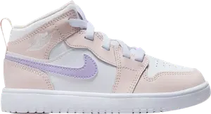 Кроссовки Air Jordan 1 Mid ALT PS 'Pink Wash', розовый
