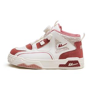 Warrior Противоскользящие, Износостойкие, Дышащие Полувысокие Детские Беговые Кроссовки Бежево-Красные