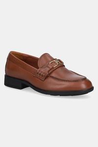 Кожаные мокасины TH Logo Leather Loafer Tommy Hilfiger, коричневый
