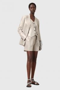 Льняные шорты Averie Allsaints, серебряный