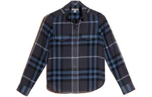 Рубашка женская Burberry в клетку, темно-синий