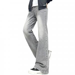 Джинсы Unisex Moderate Flared HUANQIU, smoke серый[fleece-lined thickened]