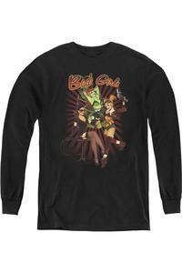 Футболка с длинным рукавом "Плохие девчонки" Justice League of America Gildan, черный