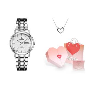 STARKING Часы Workplace Collection Automatic Mechanical Movement Stainless Steel Watchband Watch Women's Watch White Dial