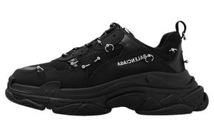 Кроссовки мужские Balenciaga Triple S с металлическими вставками, черный