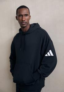 Худи Adidas Sportswear ESSENTIALS LOOSE-FIT 3 BAR, Black/White/Black