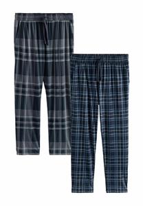 Пижамные брюки Next REGULAR FIT 2PACK, Black Navy Blue Check/Black
