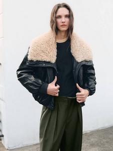 Брюки с защипами и пуговицами Nasa Mango, Khaki