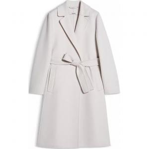 Приталенное длинное пальто Doris с поясом 'S MAX MARA, белый