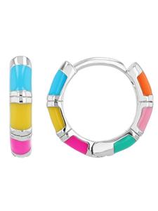 Adeliás Женские серьги - серьги-кольца на шарнирах из серебра 925 пробы