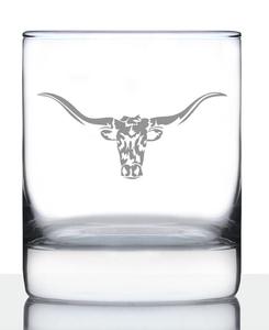 Стакан для виски Longhorn Texas Rancher Gifts, 10 унций Bevvee, прозрачный