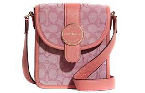 КОАЧ Мини женская сумка через плечо с узором жаккард и фактурной кожей