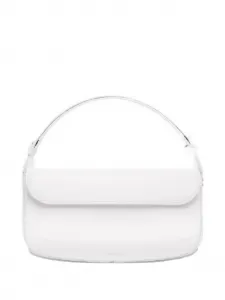 Сумка на плечо с изогнутым клапаном Courrèges, белый
