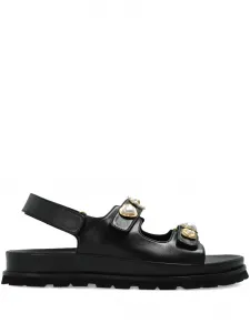 Босоножки с цветочными подвесками socharming Stuart Weitzman, черный