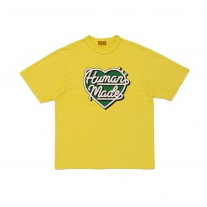Футболка с принтом в виде сердца HUMAN MADE, желтый