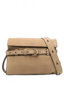 Сумка на плечо с пряжкой Moschino, коричневый