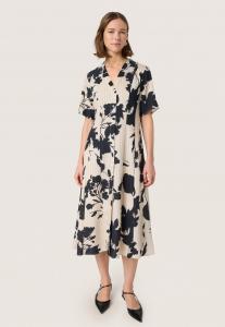 Платье Soaked in Luxury Day dress, Oatmeal Duotone Flower/Off-White